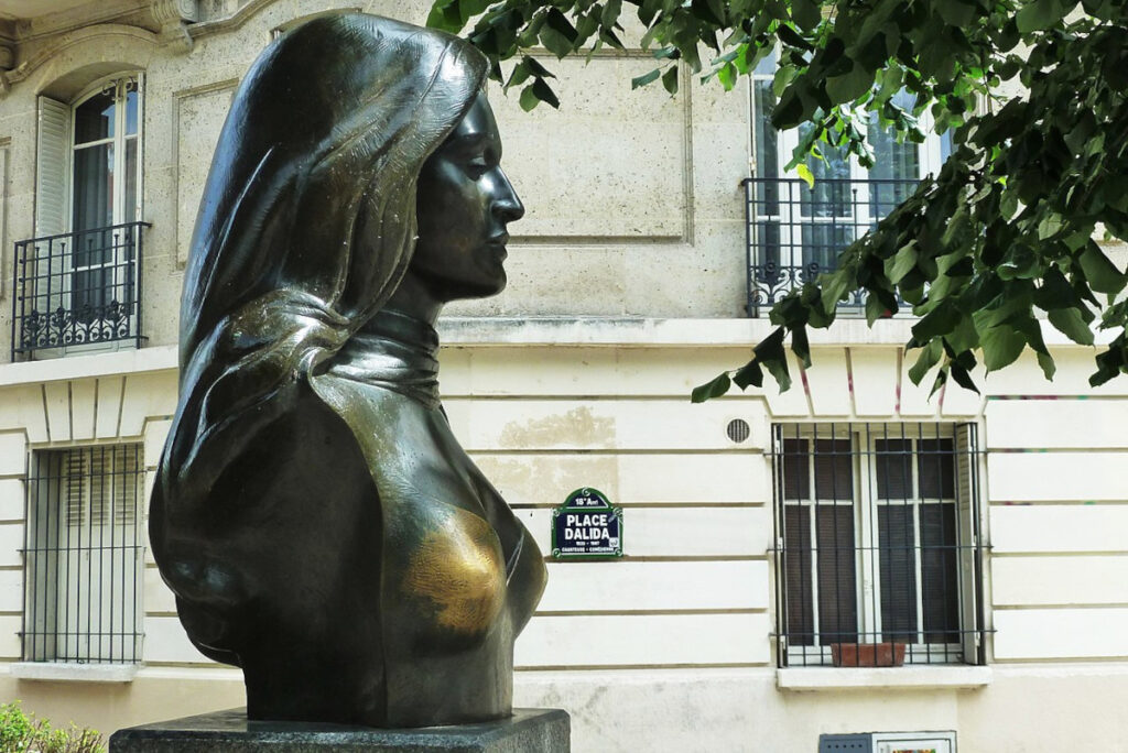 Dalida bust statue in Montmartre, Paris