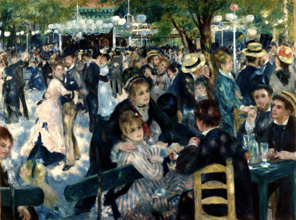 Bal du Moulin de la Galette painting by Pierre-Auguste Renoir on display at Orsay Museum in Paris