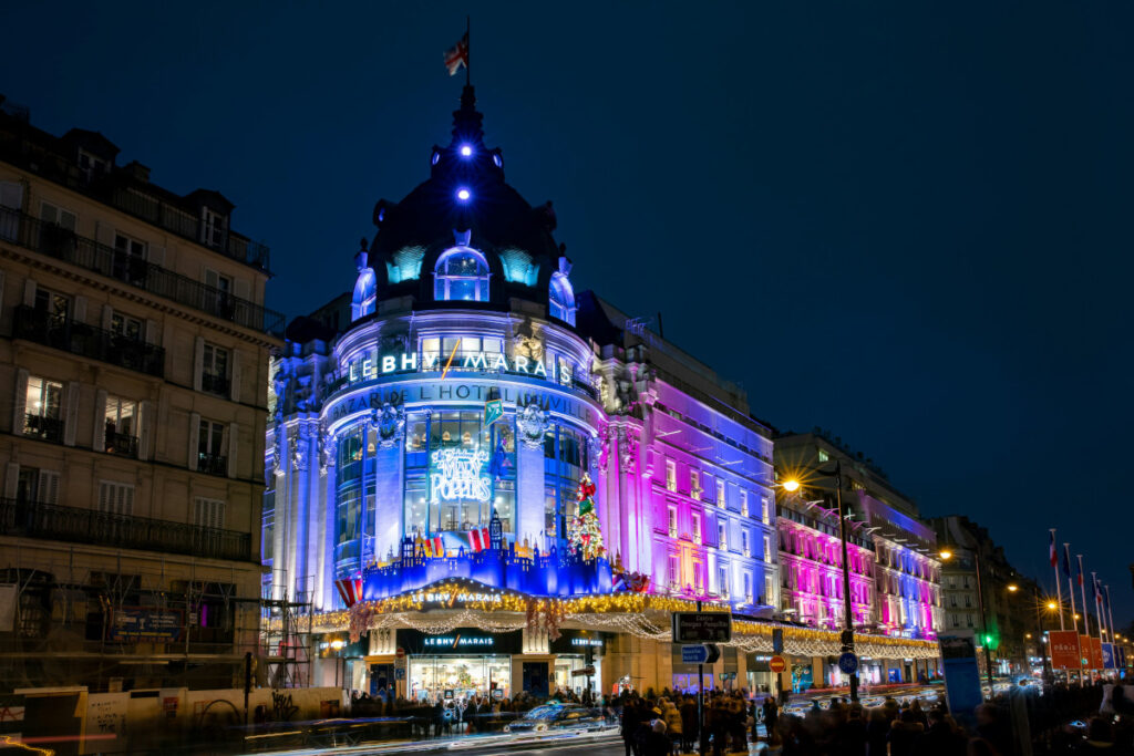Facade of BHV Bazar de l'H&ocirc;tel de Ville in Le Marais, Paris